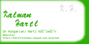 kalman hartl business card